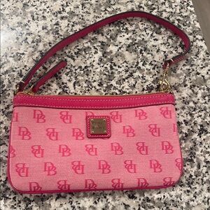 Dooney & Bourke Pink Logo Wristlet